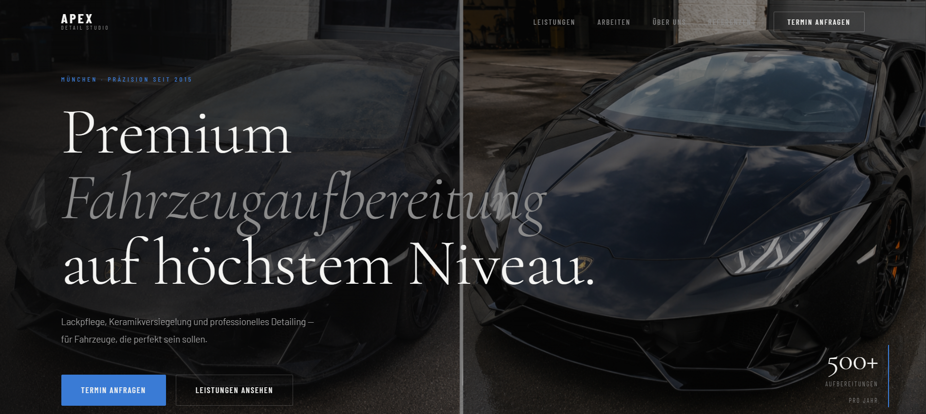 APEX Detail Studio Premium Businesswebsite